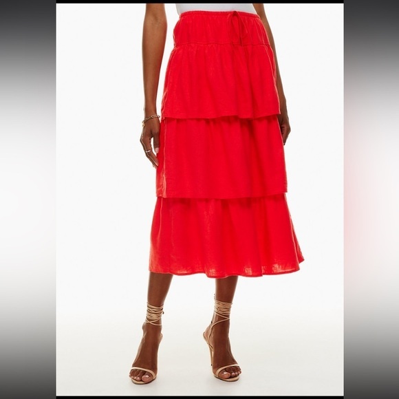 Aritzia Wilfred Century Linen Tiered Skirt - Picture 8 of 10